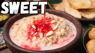 Traditional Dhoi Chira Recipe 🥛🍓  Popular Street Food In South Asia