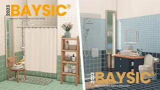 BAYSIC BATHROOM w/ Felixandre | The Sims 4: Custom Content Showcase | #Harlix