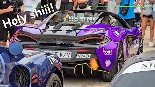 MCLAREN 570S STRAIGHT PIPE INSANE REVS & FLAMES!! - Six2Six Europe Tour 2024 | Athens, Greece 🇬🇷