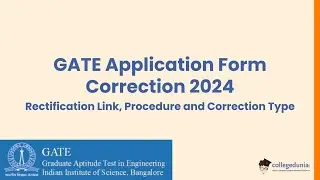GATE Application Form Correction 2024