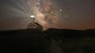 Lighthouse Milky Way Blend using Luminar luminosity masks and sunrays filter