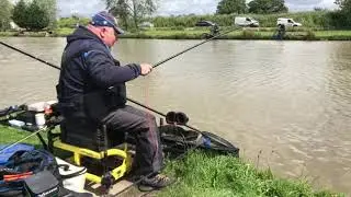 Live Match Fishing - short pole - edge fishing carp & Barbel -Tollerton ponds