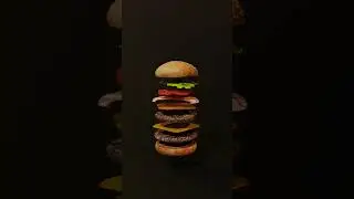 Tasty burger in motion3d  from blender 3d