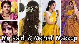 MY Mehndi & haldi Makeup || step by step look || shystyles
