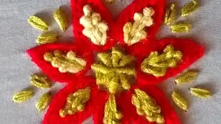 How to beautiful unique design, thread embroidery stitch#embroidrey#