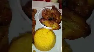La granja restaurant, Criollo fish, yellow rice, sweet plantains and tostones! #foodie #subscribe