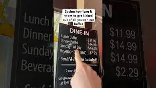 I got kicked out of the &ldquo;all you can eat &ldquo; buffet