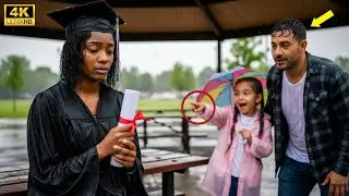 Crying Alone in the Rain After Graduation,Until a Brave 8-Year-Old Girl with an Umbrella Walked Over