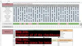 Uncheck all Checkboxes Productivity Planner   Habit Tracker