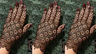 Eid special check pattern mehndi design|Arabic Mehndi Design| Back hand mehndi| सुंदर मेहंदी डिजाइन