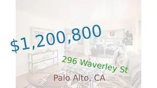 $1,200,800 home for sale in Palo Alto, CA (296 Waverley St, 94301)