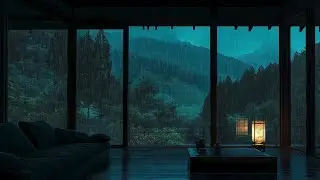 Peaceful Night Rain at Quiet Forest Cabin (No Music) 🌧| Dark Bedroom Ambience for Restful Sleep