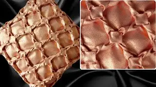 Arrow Smocking Cushion Cover making new pillow design pattern drapeados cojin in hindi tutorial diy