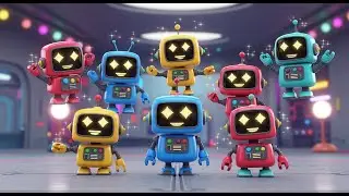 Nine Little Robots Beeping Loud 🤖🎵 | Fun Kids Learning Song | Numbers and Adventure for Children