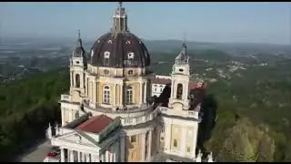 The beautiful Superga Basilica - Turin - 20 secs video from a drone
