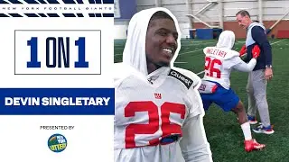 Devin Singletary 1-on-1 with Shaun O’Hara | New York Giants