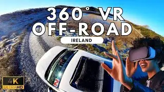 Driving through icy road during winter in Ireland - 360&deg; VR