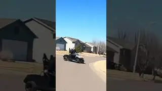 Jubb drifting his golf cart into a CURB