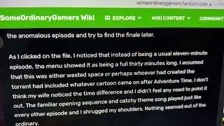 Adventure Time: It's Not My Fault (An Adventure Time Lost Episode Creepypasta)