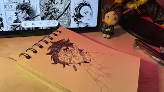 Drawing Tanjiro from demon slayer 💖✨ | Mitsu Arts is live