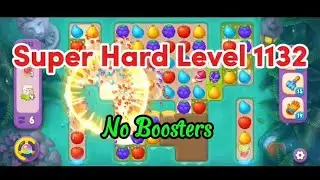 Super Hard Level Puzzle 1132 No Boosters 💫 Match-3 Game Gardenscapes #games #gameplay #gaming