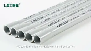 Ledes LSZH PVC Rigid Electrical Conduit Pipe Low Smoke Zero Halogen Plastic Wiring Pipe - Grey