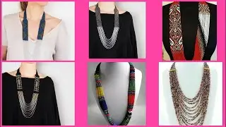 Long Seed Bead Necklace || Multi colored string necklace