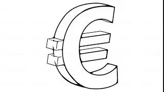 Euro 3D whiteboard animation 4K footage