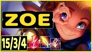 ZOE VS AZIR - 15/3/4 KDA MID GAMEPLAY