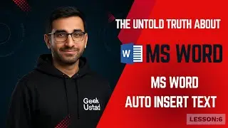 How to Auto Insert Text in Microsoft Word | Smart Typing Trick