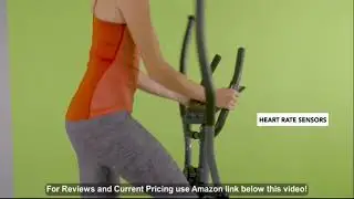 TUNTURI C30 Rear Cardio Fit Series Elliptical Crosstrainer with Heart Rate Monitor, Black
