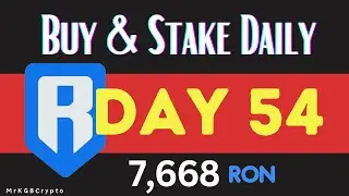 RONIN TOKEN Ron Token Daily Buys & Staking Journeys - DAY 54