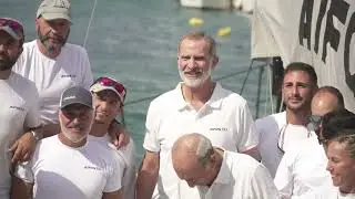 King Felipe arrives to Real Club N&aacute;utico in Palma