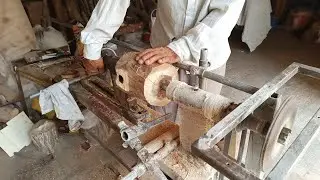Woodturning a bowl from fresh walnut wood  #woodworking #wood #shorts