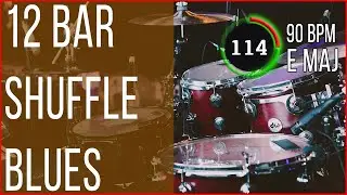 12 Bar E Blues Guitar Backing Track (Jam in E Major 90 BPM)