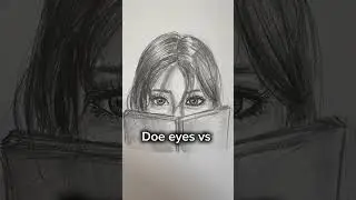 Are the doe eyes or siren eyes better? #shorts #drawing #eyes #sketch