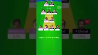 #shorts# #My Dream 11 & My MPL 11 for today's match BLR vs RR#