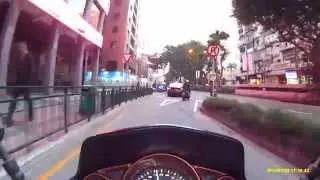 Action Cam sj 6000 wifi camera in yamaha smax 155 around macau city