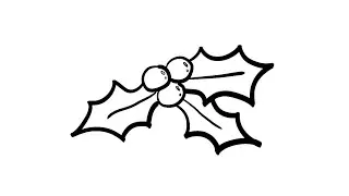 How to Draw a Simple Mistletoe | Step-by-Step Lesson
