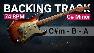 Cinematic Electric Sky Ballad Backing Track in C# Minor | C#m - B - A | 74 BPM