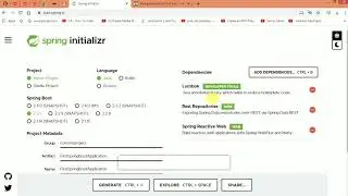 create Spring boot Application using  Spring initializer