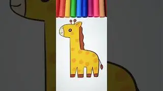 super easy giraffe drawing #shorts #drawing #giraffe