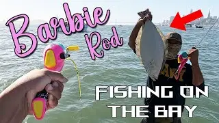 Barbie Rod on the Bay! Halibut and Striper Fishing 2025