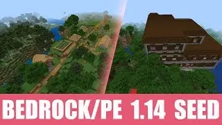 Minecraft Bedrock/PE 1.14.20 Seed: Village at spawn and woodland mansion very close
