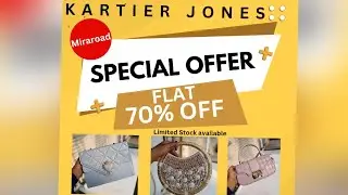 Kartier Jones Flat 70% Off #miraroad #ladiesfashion #sale #bag #discount #70%off#fashion
