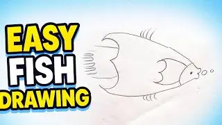 This Simple Fish Drawing Will Blow Your Mind 😱✏️Anyone Can Draw This Fish in 2 Minutes! 🎨From Blank 