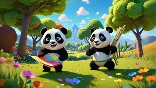 Four Playful Pandas in a Paper Tent | Cozy Adventure Song for Kids | Counting Panda Rhyme