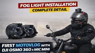 Fog Light Installation on Bike in Pune🔧 | First Motovlog | DJI Osmo 360 POV | Complete Details 💯