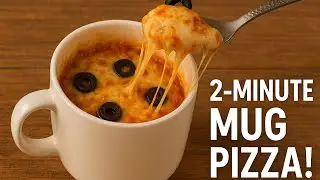 2-Minute Mug Pizza Recipe | No Oven Needed! 🍕