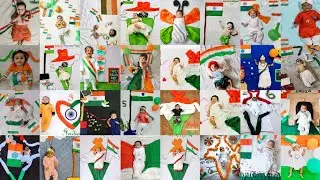 Independence day theme baby photoshoot ideas 15 August theme monthly baby photoshoot ideas at home